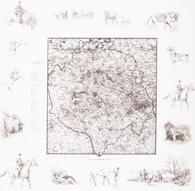Lot 257 - A map of the Hertfordshire Hunt Country