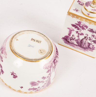 Lot 223 - A Meissen part tea service